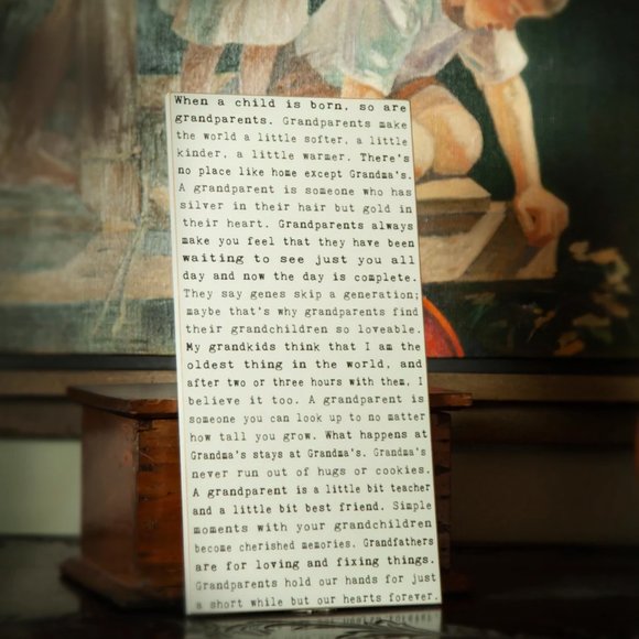 Grandparents Wooden Sign | Cedar Mountain Studios - Picture 2 of 5